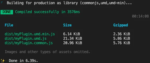 Build output