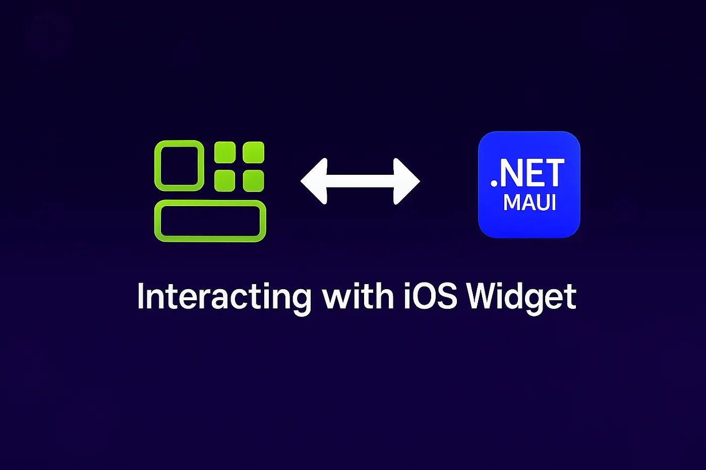 Exploring the communication between a MAUI app and its iOS widget.