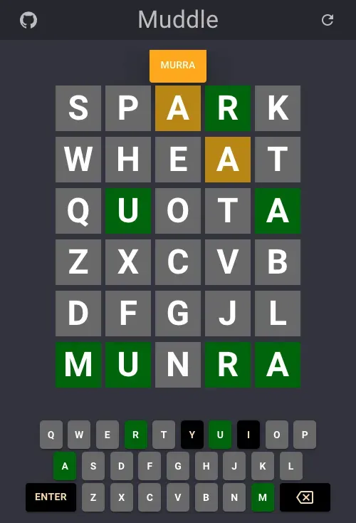Wordle Game Sample