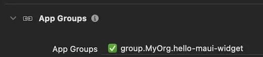 Enable app group