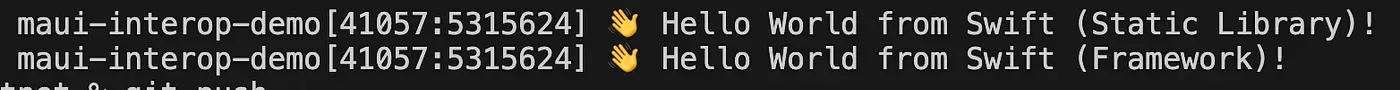 Hello World from Swift