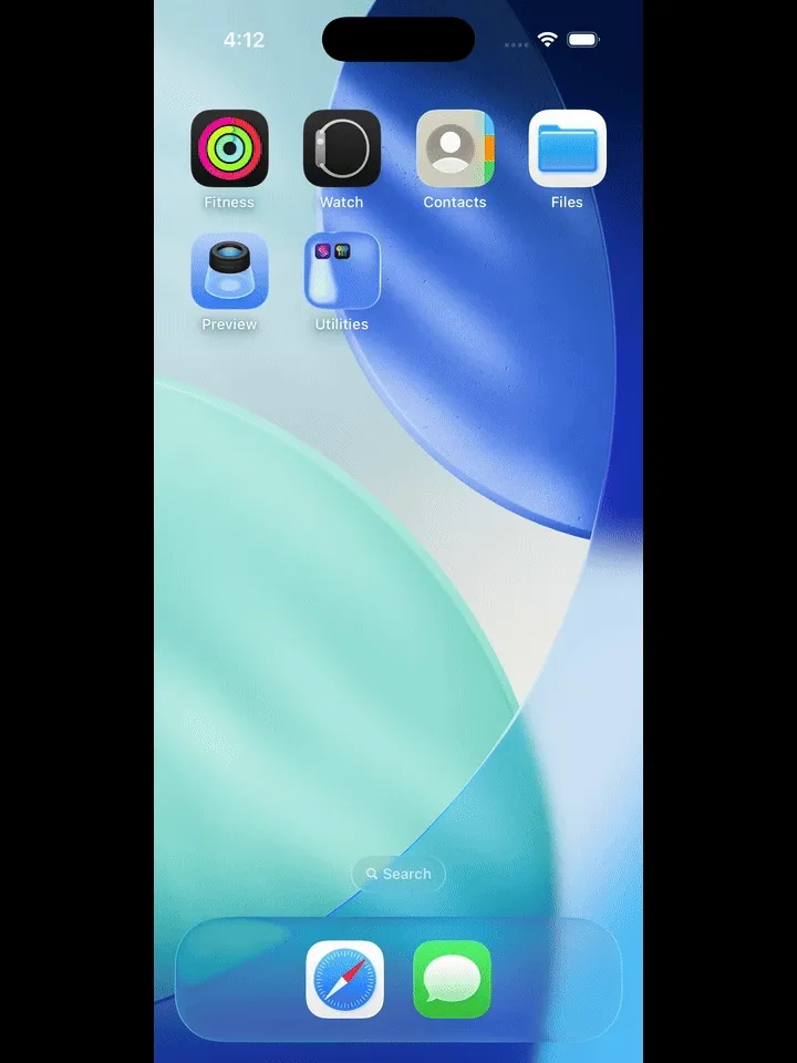 gif showing adding widget and opening MAUI app