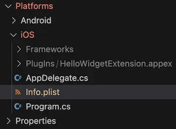 MAUI platform folder
