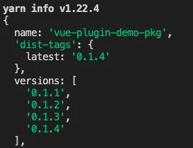 Yarn package information